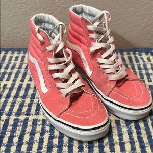 Vans Old Skool High Tops in Strawberry Pink